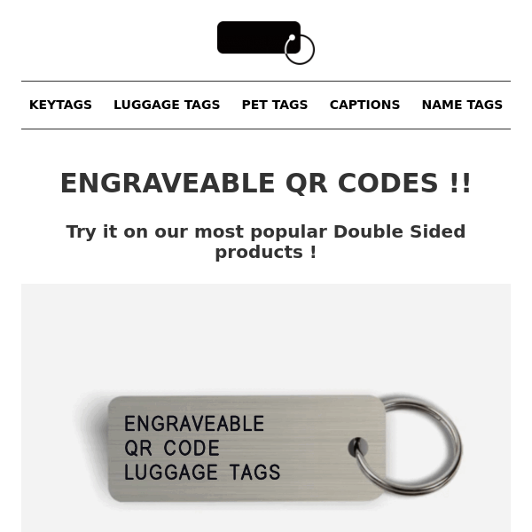 ENGRAVED QR CODES !! - Various Keytags