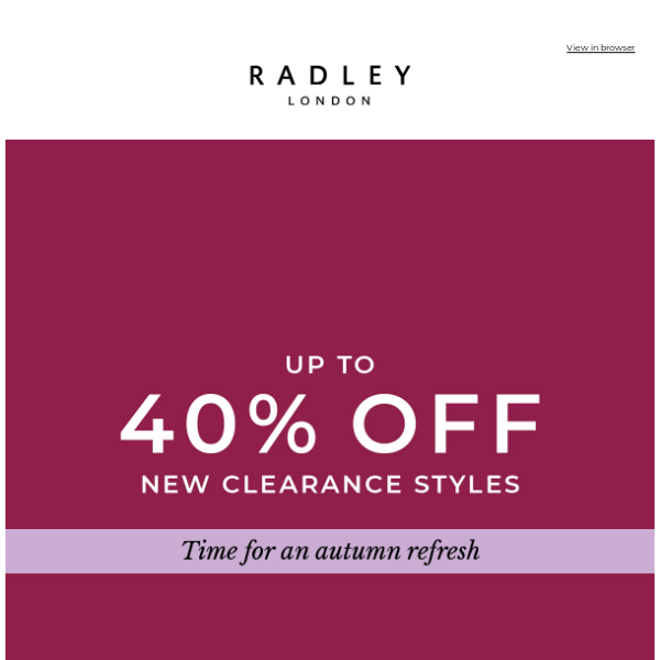 Radleys NHS Discount Handbags - Outlet and Sales