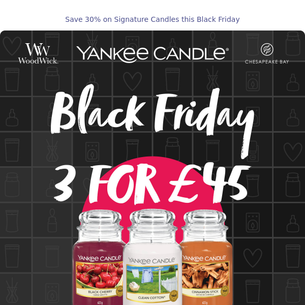 Treat Yourself with 3 for £45 - Original Large Jar Candles