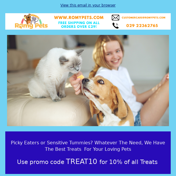 Weekend Offers 10% off all Dog & Cat Treats