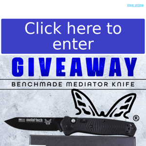 Win a Custom Laser Engraved Benchmade Mediator Knife! 🔪