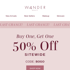 Hurry, 50% off Ends Tomorrow