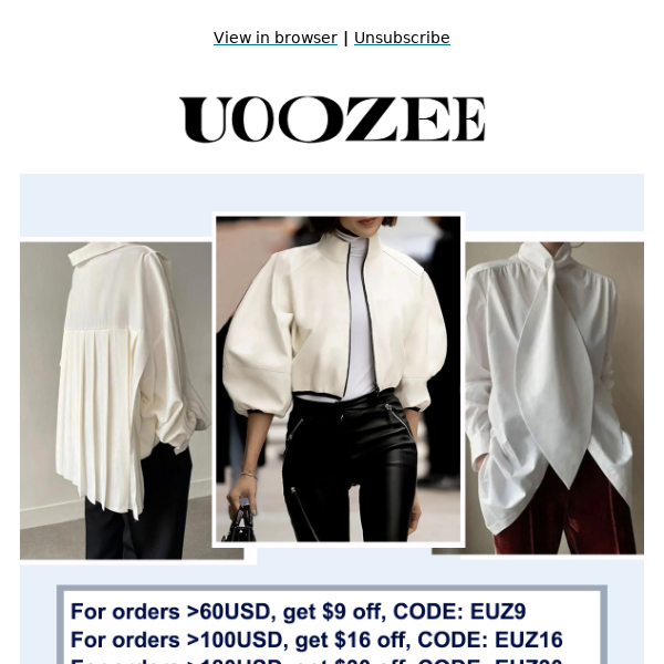 UOOZEE Clothes: Designed To Fit Slightly Loose, Comfortable To Wear