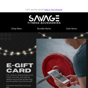 Savage Fitness Accessories Ekk! Christmas is next week! Grab a the perfect last minute gift