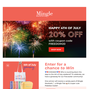 Happy 4th of July from Mingle Mocktails! Giveaway Alert🥂