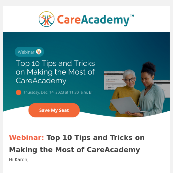 [Webinar] Top 10 Tips and Tricks on Making the Most of CareAcademy