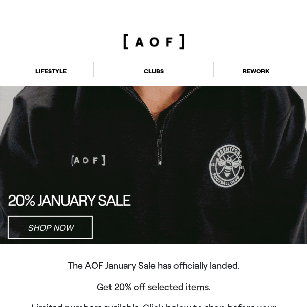 THE AOF JANUARY SALE