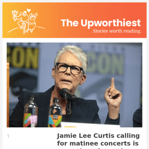 Jamie Lee Curtis calling for matinee concerts is an anthem for early risers everywhere