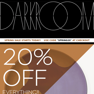 20% OFF EVERYTHING !!