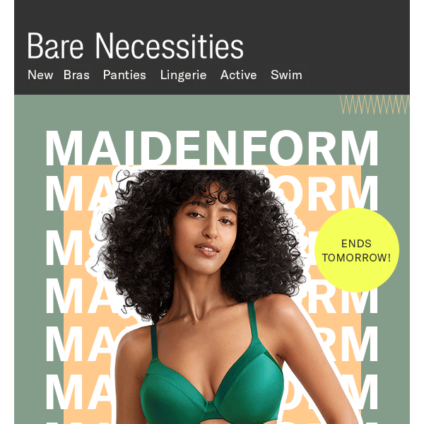 Email winner: Bare necessities lingerie mailing