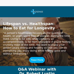 Lifespan vs. Healthspan