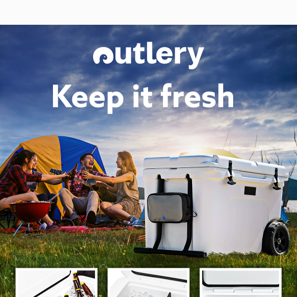 Keep it fresh with Outlery's new coolers & water bottle accesories!