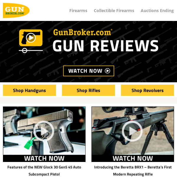 Top Videos: Beretta BRX1, G30 Gen5 45Auto, Hornady V-Match, Primary Arms RS-15 & More