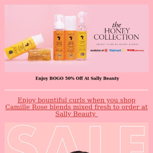 😳Instant savings on Camille Rose blends with Sally Beauty BOGO 50% off