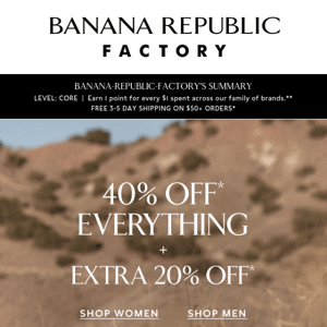 Get 40% + an extra 20% for the weekend