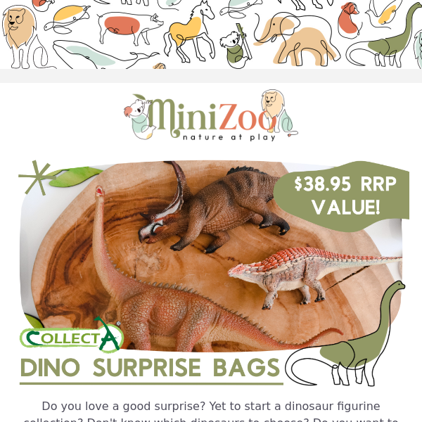 CollectA Surprise Dino Bags Online NOW! 🦕 - Mini Zoo