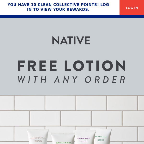 FREE Lotion with Any Order! 🎉