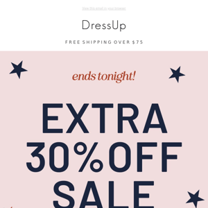 ⏳ LAST CHANCE: EXTRA 30% OFF ALL SALE ITEMS