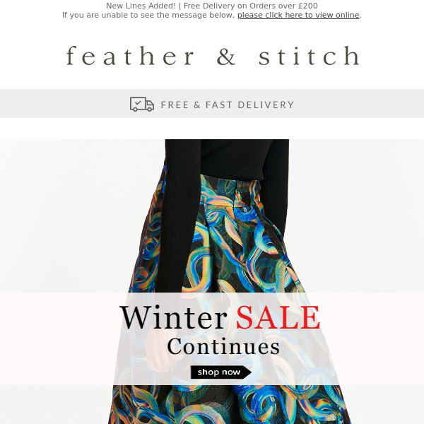Our Winter SALE Continues...