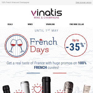 French Days are Here! Up to -35%!