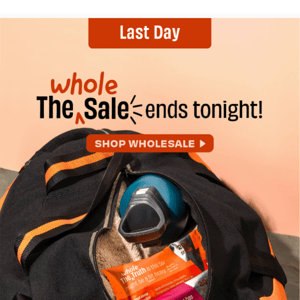⏰ LAST 12 hours of The Whole Sale 🏃‍♂️