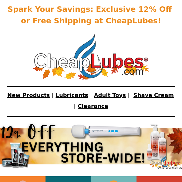 🌟 Spark Your Savings: Exclusive 12% Off or Free Shipping at CheapLubes!