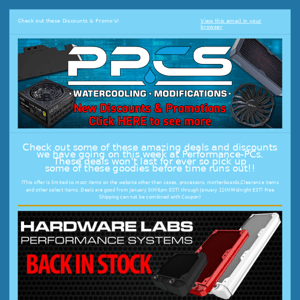 PPCS January Sales and Special Offers!