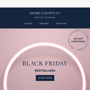 Your favourites are on our Black Friday pour list Home County Co. 🕯️