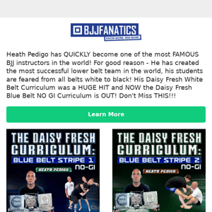 Don't Miss Heath Pedigo's Daisy Fresh Blue Belt No Gi Curriculum