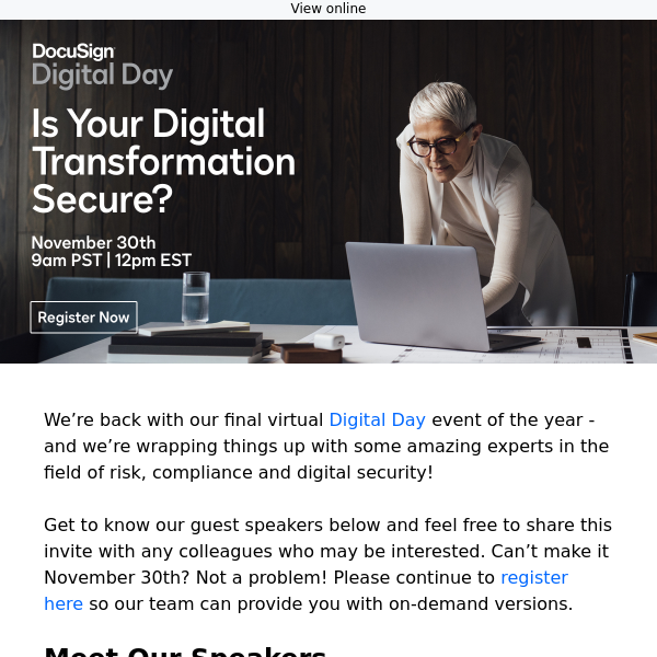 Docu Sign! Join our Free Event to Learn How to Reduce Risks and Securely Transform Business Processes