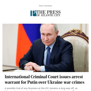 International Criminal Court issues arrest warrant for Putin over Ukraine war crimes