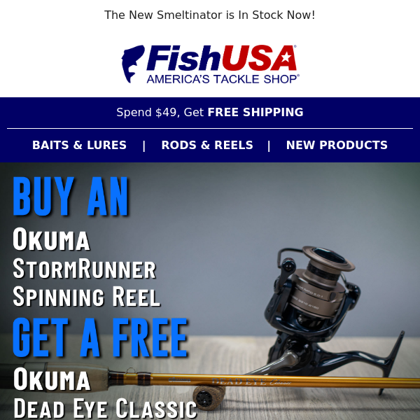 Don't Miss Your Free Okuma Dead Eye Classic Spinning Rod!