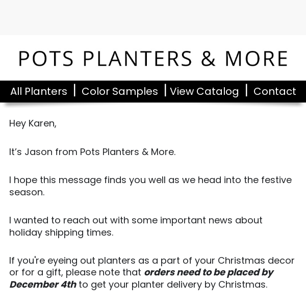 🔴 Important Update On Planter Shipping Times
