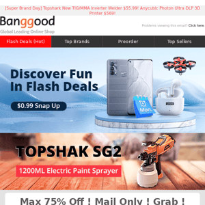 Flash Deals >>Goods Snap From $0.99 & 154.99 25kPa Vacuum Cleaner & $28.99 Nokia TWS Earphone!