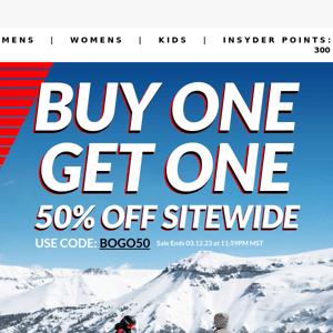 Buy One Get One 50% OFF!