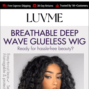 Hassle-Free Beauty: Breathable Deep Wave Wig🍃