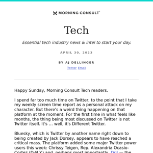 Morning Consult Tech: What's Ahead & Week in Review