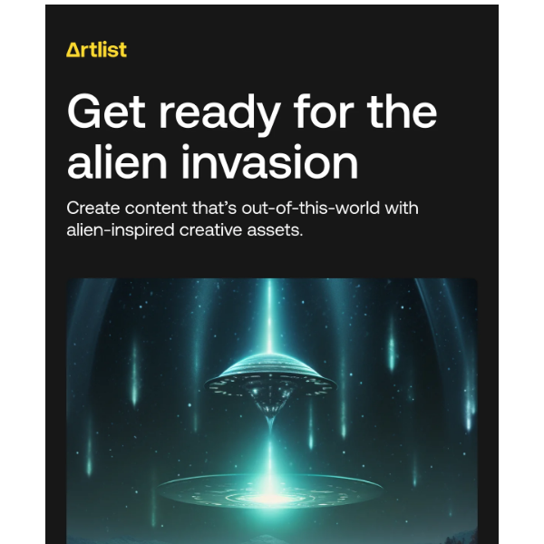 Artlist.io, the aliens are here and so are alien-themed collections