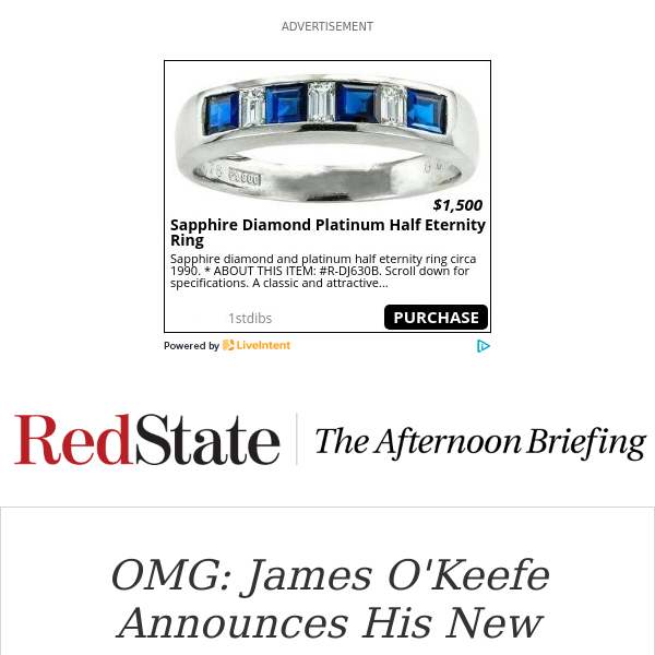 PM Briefing: OMG: James O'Keefe Announces His New Venture