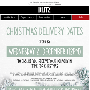 Last Chance For Guaranteed Christmas Delivery!