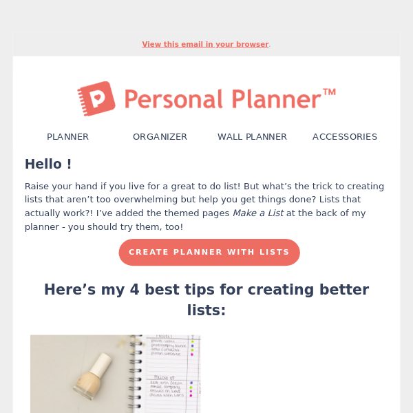How to create lists that actually work