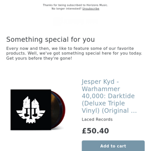 NEW! Jesper Kyd - Warhammer 40,000: Darktide (Deluxe Triple Vinyl) (Original Soundtrack)