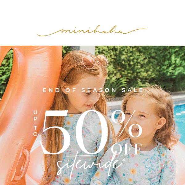 Up to 50% off sitewide SALE starts now!