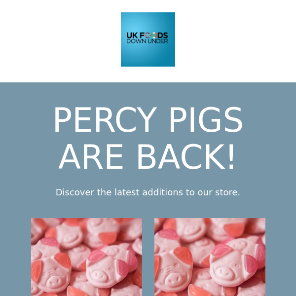 PERCY PIGS BACK IN STOCK! PLUS 15% OFF ONLINE ALL WEEKEND!!!