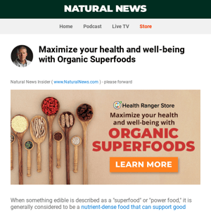 Maximize your health and well-being with Organic Superfoods