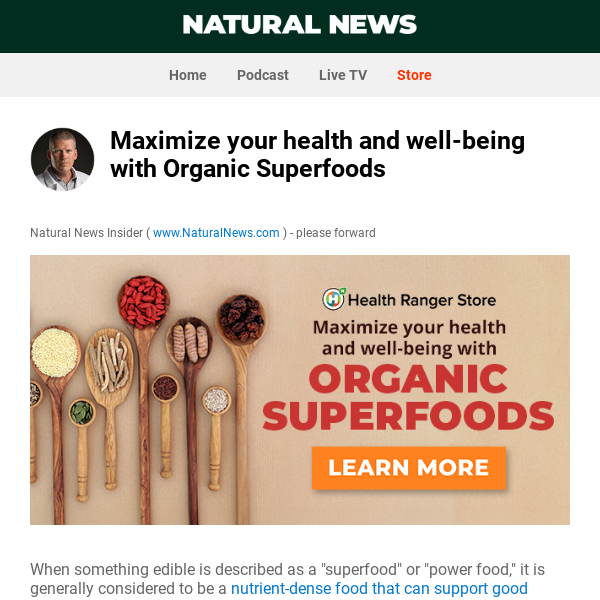 Maximize your health and well-being with Organic Superfoods