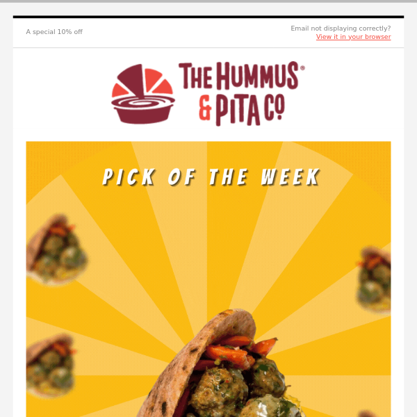 Pick of the Week: Turkish Meatball Pita 👌