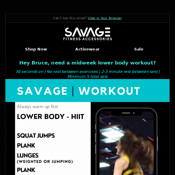 Savage Fitness Accessories, think you can withstand our lower body HIIT workout?!