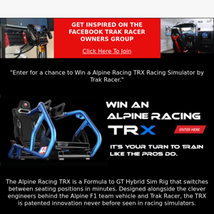 Win An Alpine Racing TRX Racing Simulator