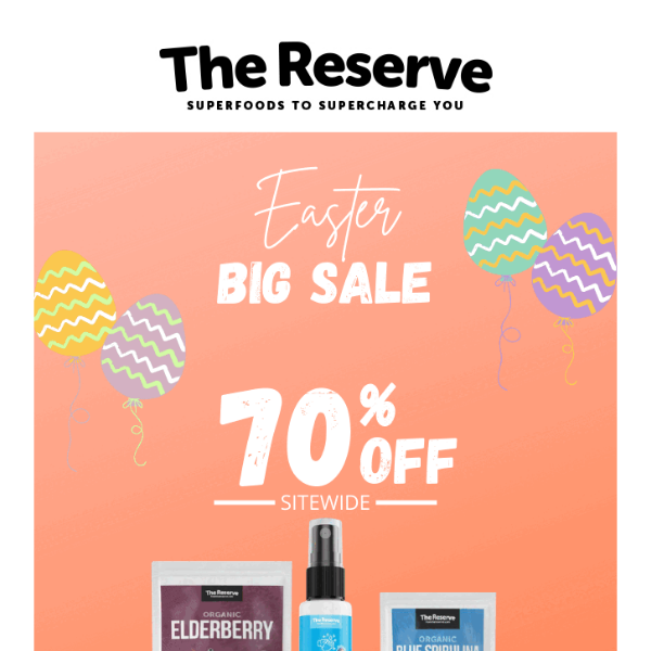 70% OFF - A deal you can't EGG-nore!